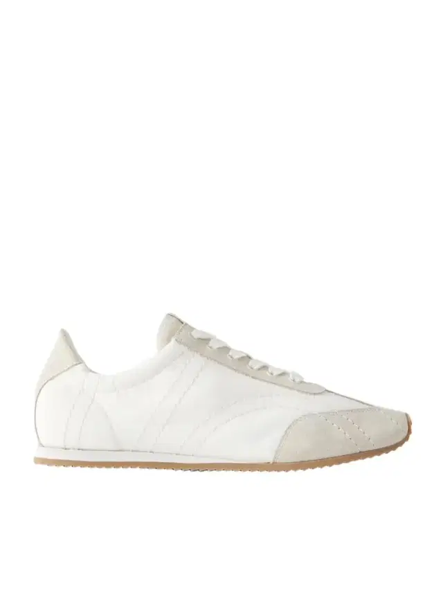 TOTEME Flex Suede-trimmed Shell Sneakers