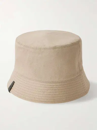 Brunello Cucinelli Reversible Embellished Checked Cotton And Linen-blend Twill Buckle Hat | Thumbnail 3 Brunello Cucinelli Reversible Embellished Checked Cotton And Linen-blend Twill Buckle Hat | Thumbnail 3