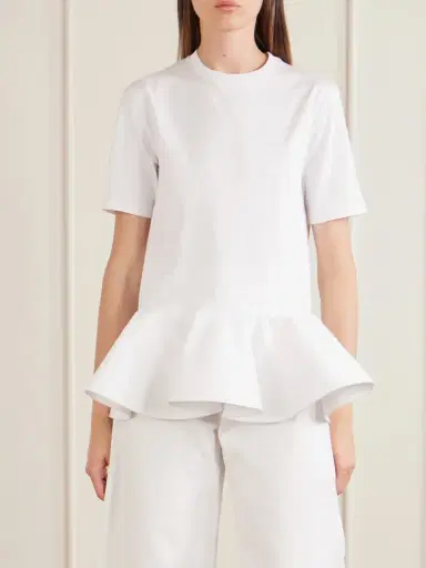 Alaïa Peplum Cotton-jersey T-shirt | Thumbnail 2 Alaïa Peplum Cotton-jersey T-shirt | Thumbnail 2