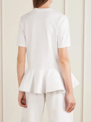 Alaïa Peplum Cotton-jersey T-shirt | Thumbnail 3 Alaïa Peplum Cotton-jersey T-shirt | Thumbnail 3