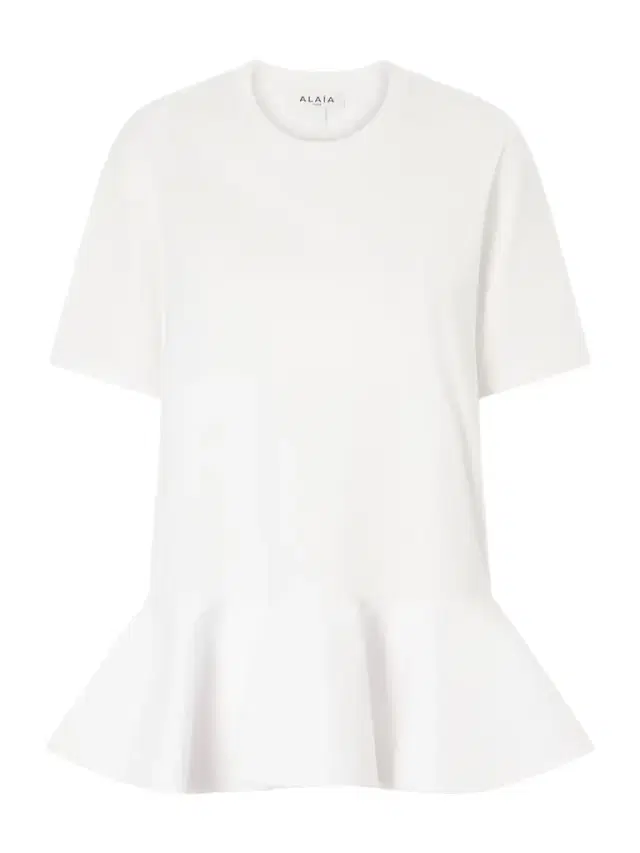 Alaïa Peplum Cotton-jersey T-shirt