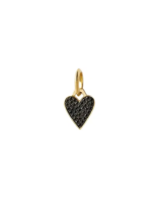 Jennifer Fisher Small Heart with Pavé Black Diamonds