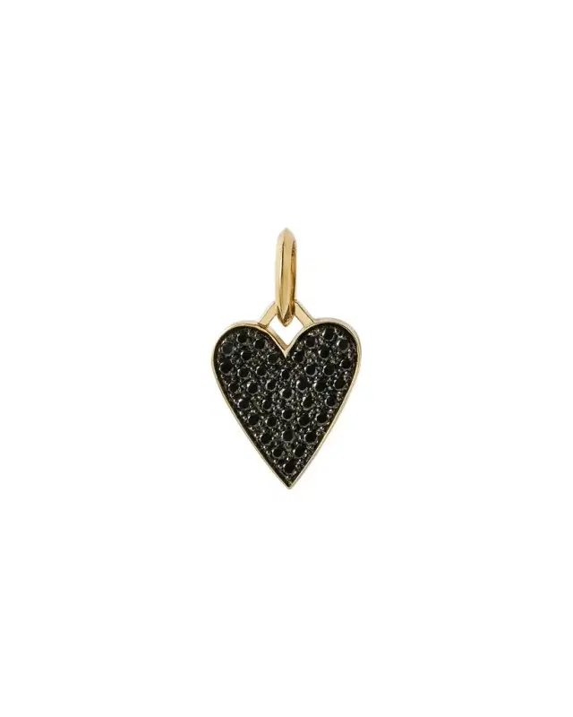 Jennifer Fisher Medium Heart with Pavé Black Diamonds