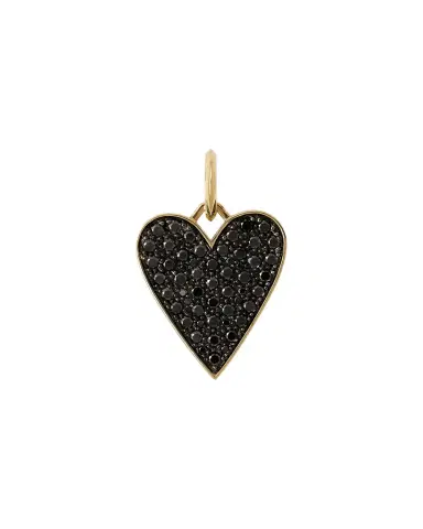 Jennifer Fisher Large Heart with Pavé Black Diamonds | Thumbnail 1