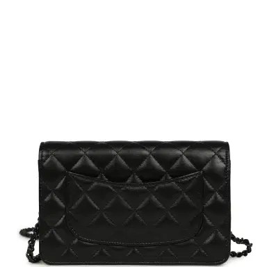 Chanel Chanel Classic Wallet On Chain WOC SO Black Lambskin Black Hardware | Thumbnail 4 Chanel Chanel Classic Wallet On Chain WOC SO Black Lambskin Black Hardware | Thumbnail 4