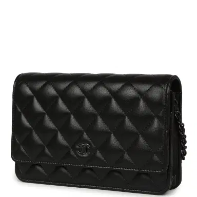 Chanel Chanel Classic Wallet On Chain WOC SO Black Lambskin Black Hardware | Thumbnail 5 Chanel Chanel Classic Wallet On Chain WOC SO Black Lambskin Black Hardware | Thumbnail 5