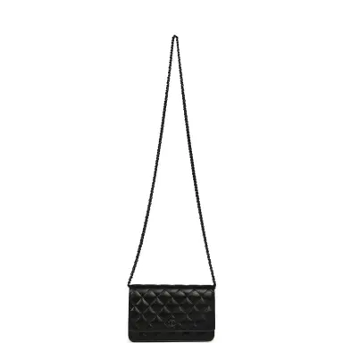 Chanel Chanel Classic Wallet On Chain WOC SO Black Lambskin Black Hardware | Thumbnail 7 Chanel Chanel Classic Wallet On Chain WOC SO Black Lambskin Black Hardware | Thumbnail 7