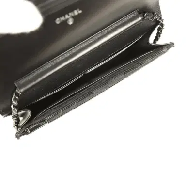 Chanel Chanel Classic Wallet On Chain WOC SO Black Lambskin Black Hardware | Thumbnail 9 Chanel Chanel Classic Wallet On Chain WOC SO Black Lambskin Black Hardware | Thumbnail 9