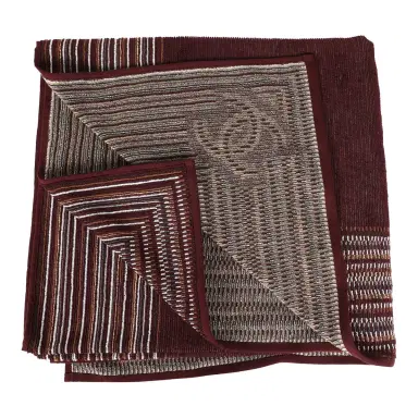 Chanel Chanel Coco Beach CC Beach Tote Bag & Towel Set Burgundy Terry Silver Hardware | Thumbnail 9