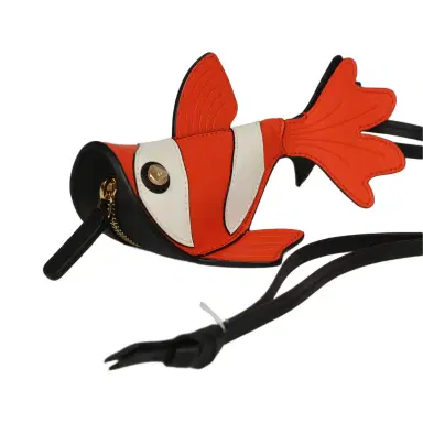 Chanel Chanel Coco Beach Mini Clownfish Bag Charm Orange, White, Black Lambskin Gold Hardware | Thumbnail 3 Chanel Chanel Coco Beach Mini Clownfish Bag Charm Orange, White, Black Lambskin Gold Hardware | Thumbnail 3