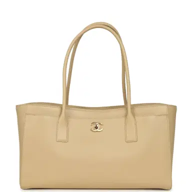 Chanel Chanel Small Cerf Shopping Bag Beige Calfskin Gold Hardware | Thumbnail 1 Chanel Chanel Small Cerf Shopping Bag Beige Calfskin Gold Hardware | Thumbnail 1