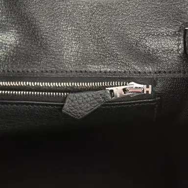 HERMÈS Hermes Birkin 25 Black Togo Palladium Hardware | Thumbnail 9