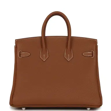 HERMÈS Hermes Birkin 25 Gold Togo Palladium Hardware | Thumbnail 4 HERMÈS Hermes Birkin 25 Gold Togo Palladium Hardware | Thumbnail 4
