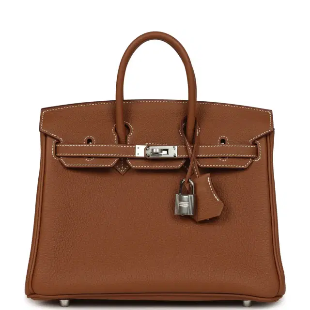 hermes Hermes Birkin 25 Gold Togo Palladium Hardware