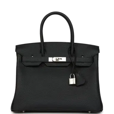 HERMÈS Hermes Birkin 30 Black Togo Palladium Hardware | Thumbnail 1
