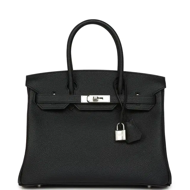 hermes Hermes Birkin 30 Black Togo Palladium Hardware