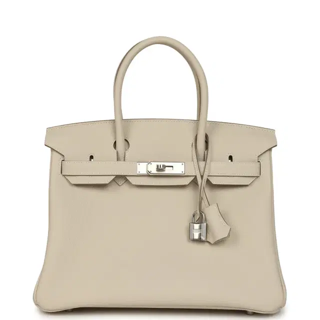 hermes Hermes Birkin 30 Craie Togo Palladium Hardware