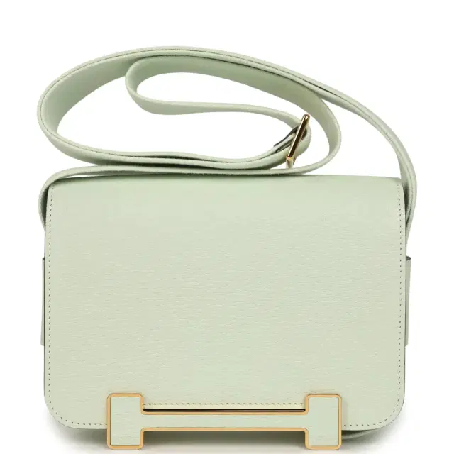 hermes Hermes Geta Vert Fizz Chevre Mysore Gold Hardware