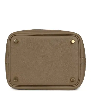 HERMÈS Hermes Picotin Lock 18 Etoupe Clemence Gold Hardware | Thumbnail 6