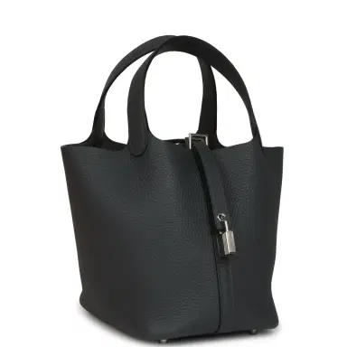HERMÈS Hermes Picotin Lock 18 Gris Misty Clemence Palladium Hardware | Thumbnail 2 HERMÈS Hermes Picotin Lock 18 Gris Misty Clemence Palladium Hardware | Thumbnail 2