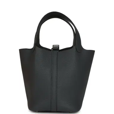 HERMÈS Hermes Picotin Lock 18 Gris Misty Clemence Palladium Hardware | Thumbnail 4 HERMÈS Hermes Picotin Lock 18 Gris Misty Clemence Palladium Hardware | Thumbnail 4