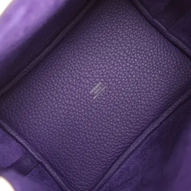 HERMÈS Hermes Picotin Lock 18 Purple Clemence Palladium Hardware | Thumbnail 7 HERMÈS Hermes Picotin Lock 18 Purple Clemence Palladium Hardware | Thumbnail 7