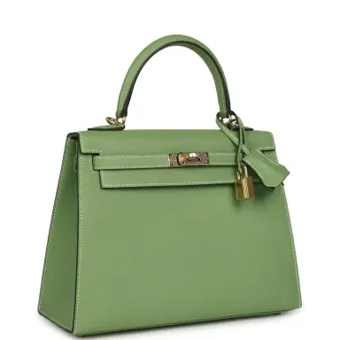 HERMÈS Hermes Special Order (HSS) Kelly Sellier 25 Vert Criquet Epsom Permabrass Hardware | Thumbnail 2 HERMÈS Hermes Special Order (HSS) Kelly Sellier 25 Vert Criquet Epsom Permabrass Hardware | Thumbnail 2