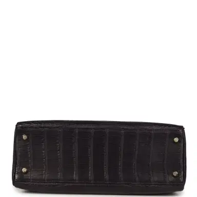 HERMÈS Pre-owned Hermes Kelly Retourne 32 Aubergine Matte Alligator Gold Hardware | Thumbnail 6