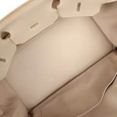 HERMÈS Vintage Hermes Birkin 35 Beige Rose Clemence Palladium Hardware | Thumbnail 8