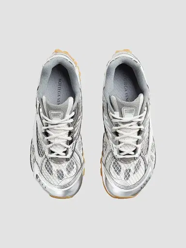 Bottega Veneta Men's Orbit Low-Top Sneakers - Silver White - Size 6 | Thumbnail 4