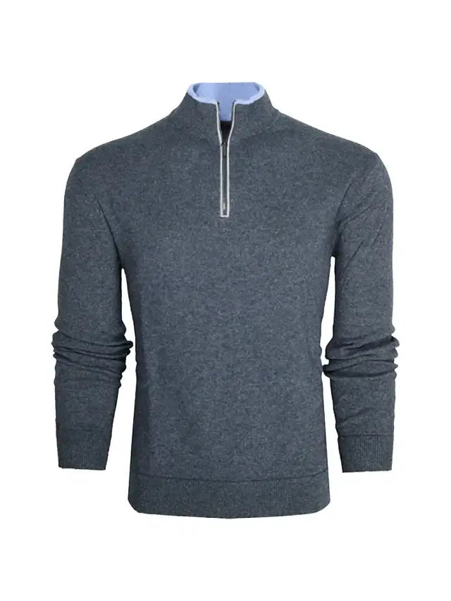 Men's Sebonack Quarter-Zip Pullover - Dark Grey Heather