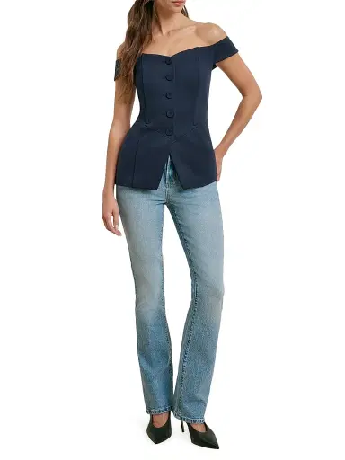 Favorite Daughter Women's The One That I Want Top - Navy - Size 14 | Thumbnail 2 Favorite Daughter Women's The One That I Want Top - Navy - Size 14 | Thumbnail 2