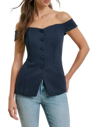 Favorite Daughter Women's The One That I Want Top - Navy - Size 14 | Thumbnail 4 Favorite Daughter Women's The One That I Want Top - Navy - Size 14 | Thumbnail 4