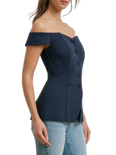 Favorite Daughter Women's The One That I Want Top - Navy - Size 14 | Thumbnail 5 Favorite Daughter Women's The One That I Want Top - Navy - Size 14 | Thumbnail 5