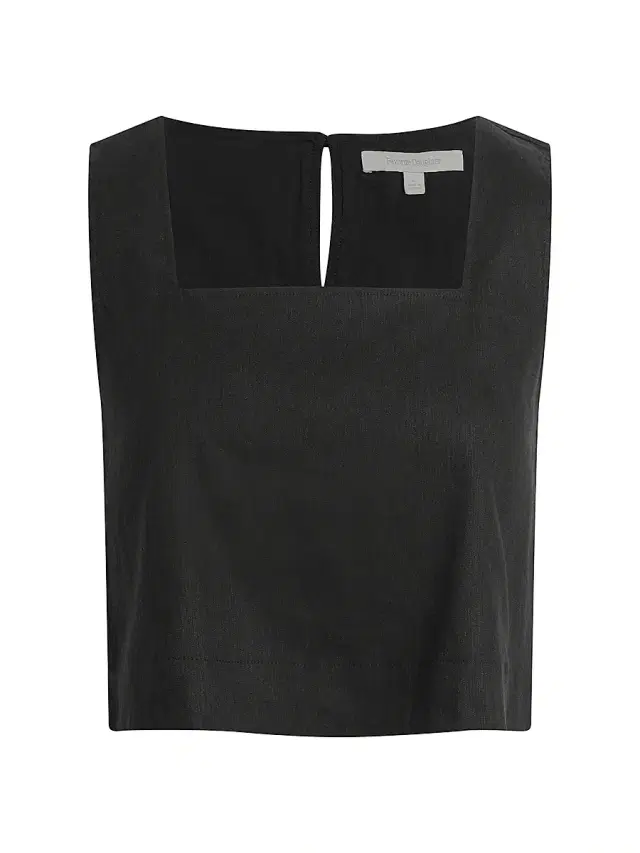 Women's The Abby Linen Top - Black