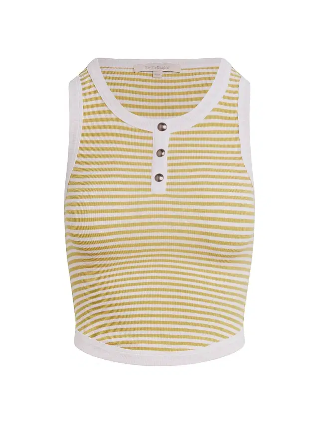 Favorite Daughter Women's The Foundation Striped Tank - Golden White Strip