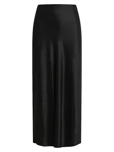 Favorite Daughter Women's The Favorite Hammered Satin Midi-Skirt - Black - Size Large | Thumbnail 1 Favorite Daughter Women's The Favorite Hammered Satin Midi-Skirt - Black - Size Large | Thumbnail 1