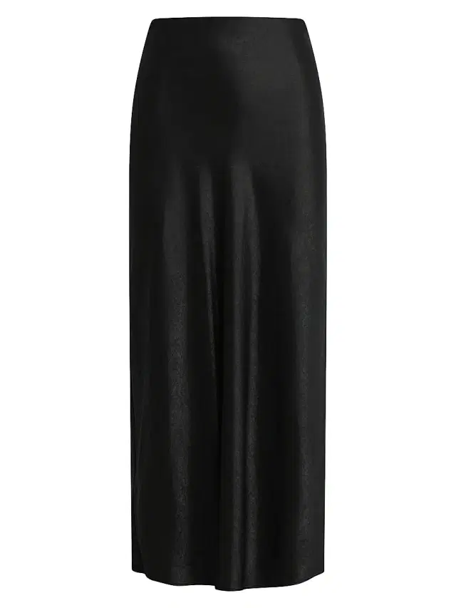 Favorite Daughter Women's The Favorite Hammered Satin Midi-Skirt - Black