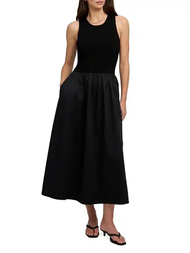 Favorite Daughter Women's The Lennon Ribbed Midi-Dress - Black - Size XL | Thumbnail 2 Favorite Daughter Women's The Lennon Ribbed Midi-Dress - Black - Size XL | Thumbnail 2