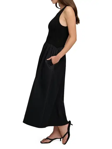 Favorite Daughter Women's The Lennon Ribbed Midi-Dress - Black - Size XL | Thumbnail 3 Favorite Daughter Women's The Lennon Ribbed Midi-Dress - Black - Size XL | Thumbnail 3