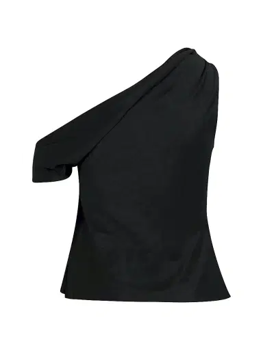 Favorite Daughter Women's The Side Note One-Shoulder Top - Black - Size XL | Thumbnail 3 Favorite Daughter Women's The Side Note One-Shoulder Top - Black - Size XL | Thumbnail 3