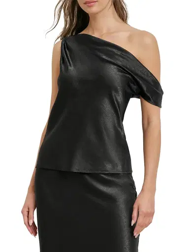 Favorite Daughter Women's The Side Note One-Shoulder Top - Black - Size XL | Thumbnail 4 Favorite Daughter Women's The Side Note One-Shoulder Top - Black - Size XL | Thumbnail 4