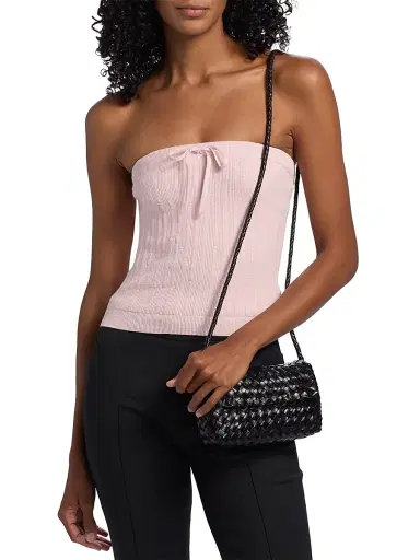Reformation Women's Zazie Knit Cotton-Blend Strapless Top - Cherry Blossom - Size XS | Thumbnail 3 Reformation Women's Zazie Knit Cotton-Blend Strapless Top - Cherry Blossom - Size XS | Thumbnail 3