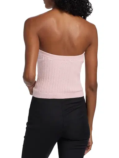 Reformation Women's Zazie Knit Cotton-Blend Strapless Top - Cherry Blossom - Size XS | Thumbnail 5 Reformation Women's Zazie Knit Cotton-Blend Strapless Top - Cherry Blossom - Size XS | Thumbnail 5
