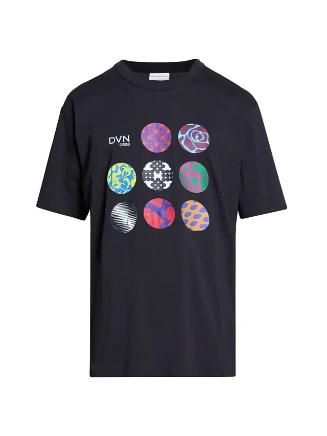 Dries Van Noten Men's Artwork Graphic T-Shirt - Black