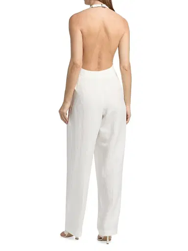 Ronny Kobo Women's Rex Linen-Blend Vest Jumpsuit | Thumbnail 5 Ronny Kobo Women's Rex Linen-Blend Vest Jumpsuit | Thumbnail 5