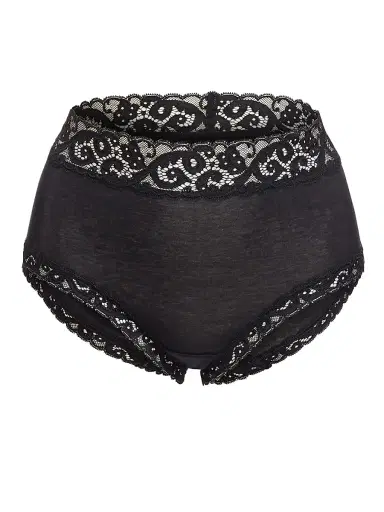 Hanro Women's Moments Full-Coverage Brief - Black | Thumbnail 1