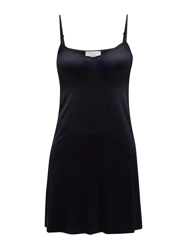 Hanro Women's Satin Deluxe Slip - Black