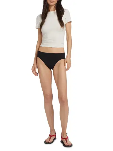 Hanro Women's Touch Feeling High-Cut Brief - Black | Thumbnail 2 Hanro Women's Touch Feeling High-Cut Brief - Black | Thumbnail 2