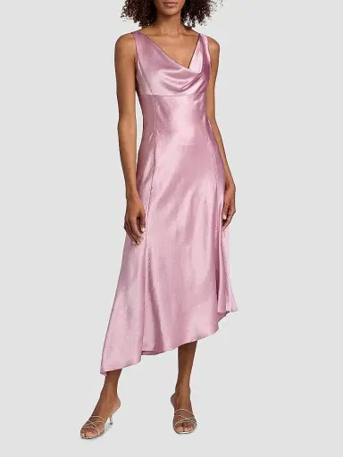 Jason Wu Collection Women's Satin Asymmetric Midi-Dress - Peony - Size 14 | Thumbnail 2